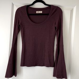 Bell-sleeved top